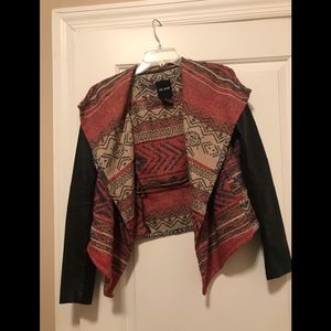 Mixed material Aztec Moro jacket